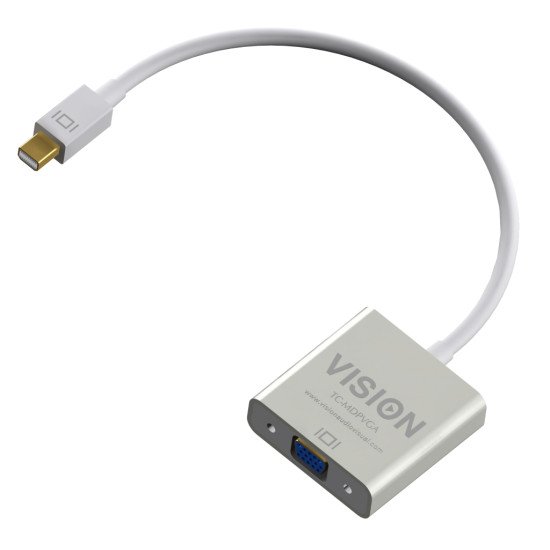 Vision TC-MDPVGA câble vidéo et adaptateur 0,220 m Mini DisplayPort VGA (D-Sub) Blanc