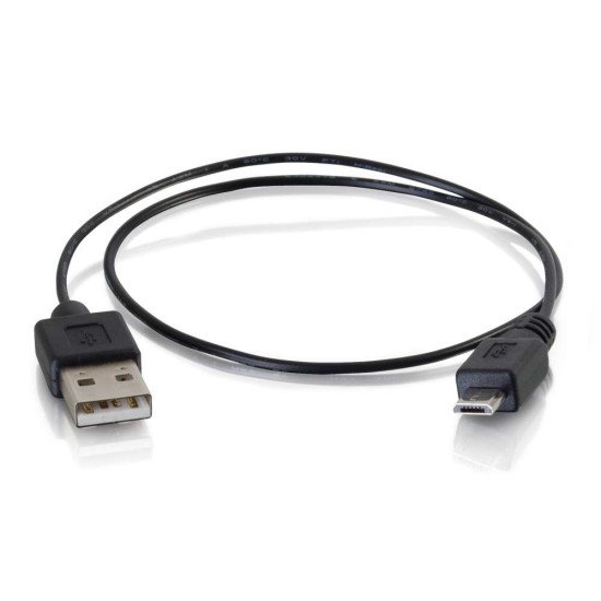 C2G 81708 câble USB 0,46 m 2.0 USB A Micro-USB B Noir