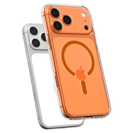 Spigen Ultra Hybrid (MagFit) coque de protection pour téléphones portables 17,5 cm (6.9") Housse Orange, Transparent