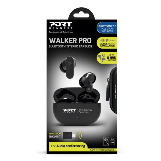Port Designs PORT Connect 912007 casque Sans fil Ecouteurs Appels/Musique Bluetooth Noir
