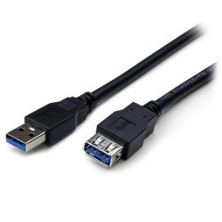StarTech.com Câble d'extension USB 3.0 SuperSpeed de 2m - Rallonge USB A vers A - M/F - Noir StarTech.com Câble d'extension USB 3.0 SuperSpeed de 2m - Rallonge USB A vers A - M/F - Noir