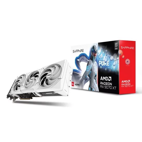 Sapphire PURE Radeon RX 9070 XT AMD 16 Go GDDR6 Sapphire PURE Radeon RX 9070 XT AMD 16 Go GDDR6