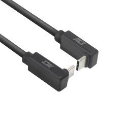 ACT Câble USB 3.0 10 Gbit/s 60 W USB Type-C (coudé vers le haut/bas) vers USB Type-C (coudé vers le haut/bas), 0,5 mètre ACT Câble USB 3.0 10 Gbit/s 60 W USB Type-C (coudé vers le haut/bas) vers USB Type-C (coudé vers le haut/bas), 0,5 mètre