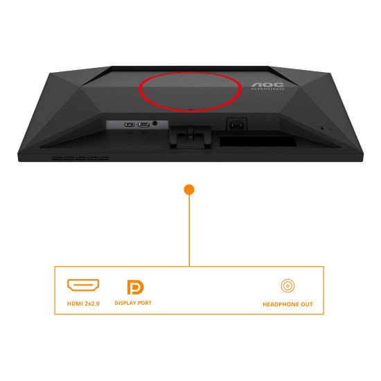 AOC G4 24G4HRE écran PC 60,5 cm (23.8") 1920 x 1080 pixels Full HD LED Noir, Rouge