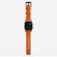 Nomad Rugged Bande Orange, Noir Acier inoxydable, Caoutchouc