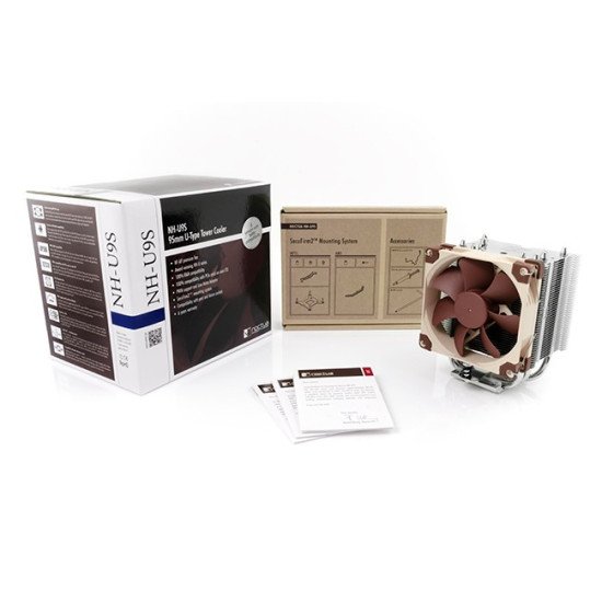 Noctua NH-U9S ventilateur, refroidisseur et radiateur Processeur 9,2 cm Marron, Métallique