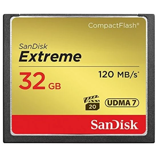 Sandisk Extreme mémoire flash 32 Go CompactFlash Sandisk Extreme mémoire flash 32 Go CompactFlash