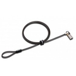 Easycosy Câble antivol rétractable pour verrouillage de marchandises Noir-Cable-1P 