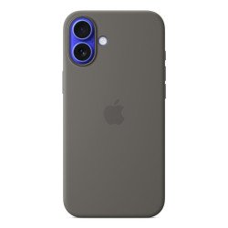 Apple Coque en silicone avec MagSafe pour iPhone 16 Plus - Gris minéral Apple Coque en silicone avec MagSafe pour iPhone 16 Plus - Gris minéral