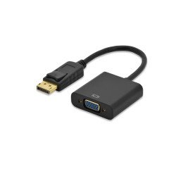 Ednet 84506 câble vidéo et adaptateur 0,15 m DisplayPort VGA (D-Sub) Noir