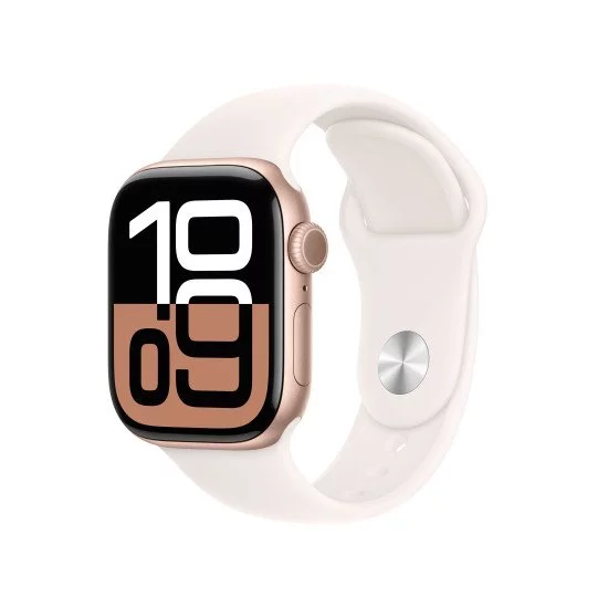 Apple Watch Series 10 OLED 42 mm Numérique 374 x 446 pixels Écran tactile Or rose Wifi GPS (satellite) Apple Watch Series 10 OLED 42 mm Numérique 374 x 446 pixels Écran tactile Or rose Wifi GPS (satellite)