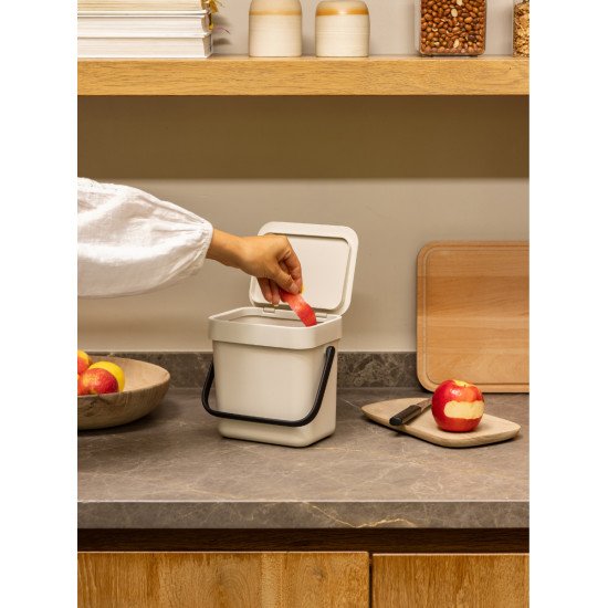 Brabantia Sort & Go 3 L Rectangulaire Plastique recyclé Beige