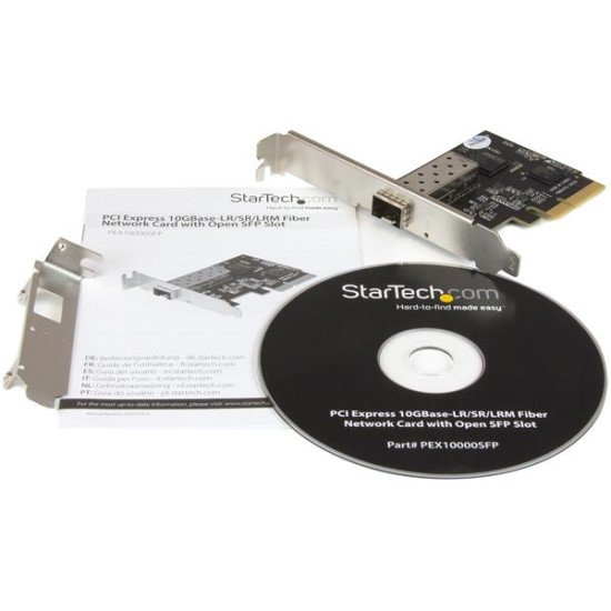 StarTech.com Carte réseau PCI Express à 1 port fibre optique 10 Gigabit Ethernet avec SFP+ ouvert - Adaptateur NIC PCIe x4
