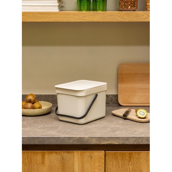 Brabantia Sort & Go 6 L Rectangulaire Plastique recyclé Beige