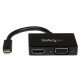 StarTech.com Adaptateur audio / vidéo de voyage - Convertisseur 2-en-1 Mini DisplayPort vers HDMI ou VGA