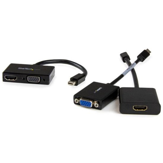 StarTech.com Adaptateur audio / vidéo de voyage - Convertisseur 2-en-1 Mini DisplayPort vers HDMI ou VGA