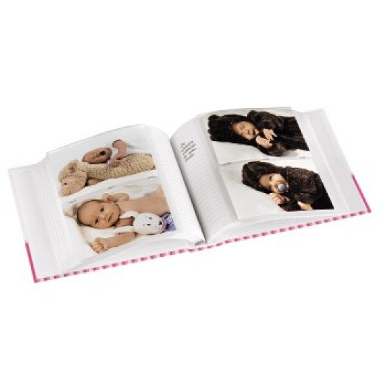 Hama Moni album photo et protège-page Rose, Blanc 200 feuilles 10 x 15