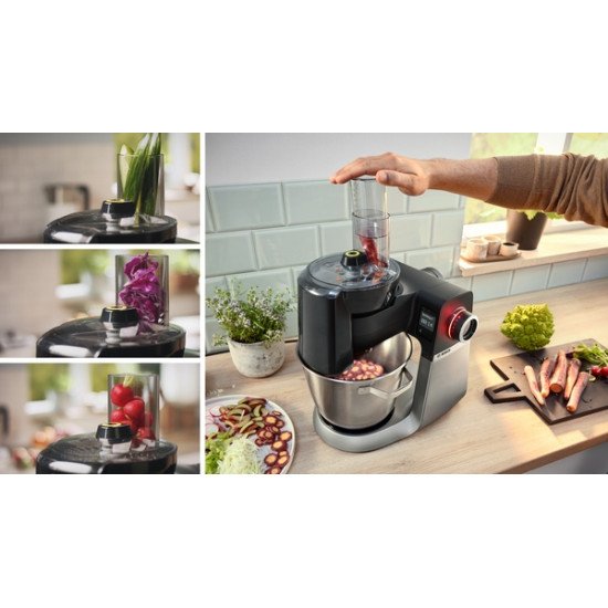 Bosch Serie 6 MUMS6ZS13D robot de cuisine 1600 W 5,5 L Noir, Acier inoxydable Balances intégrées