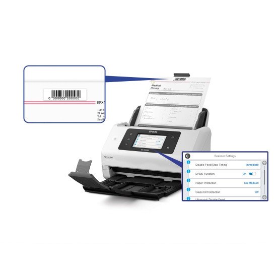 Epson WorkForce DS-900WN Alimentation feuille à feuille de scanner 600 x 600 DPI A4 Blanc Epson WorkForce DS-900WN Alimentation feuille à feuille de scanner 600 x 600 DPI A4 Blanc