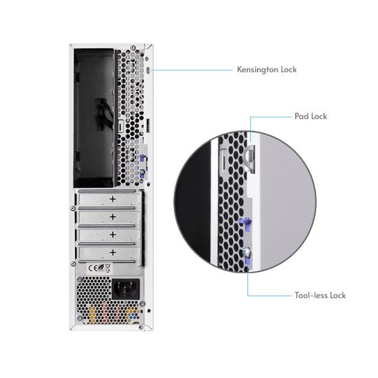 Chieftec BE-10W-300 unité centrale Small Form Factor (SFF) Blanc 300 W
