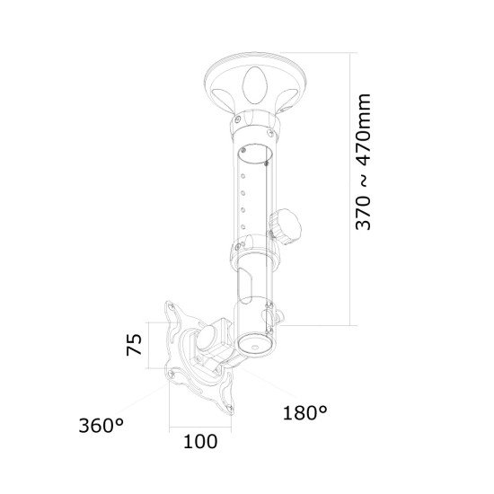 Newstar Support de plafond écrans plat