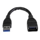 StarTech.com Câble d'extension USB 3.0 de 15cm - Rallonge USB A vers A - M/F - Noir StarTech.com Câble d'extension USB 3.0 de 15cm - Rallonge USB A vers A - M/F - Noir