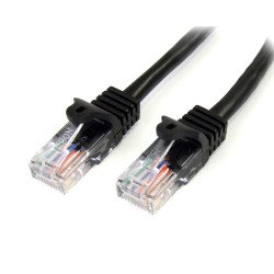 StarTech.com Câble réseau Cat5e UTP sans crochet de 3m - Cordon Ethernet RJ45 anti-accroc - M/M - Noir StarTech.com Câble réseau Cat5e UTP sans crochet de 3m - Cordon Ethernet RJ45 anti-accroc - M/M - Noir