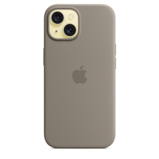 Apple Coque en silicone avec MagSafe pour iPhone 15 - Argile Apple Coque en silicone avec MagSafe pour iPhone 15 - Argile