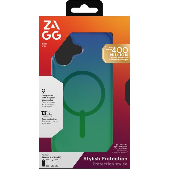 ZAGG Milan Snap coque de protection pour téléphones portables 16 cm (6.3") Housse Bleu, Vert ZAGG Milan Snap coque de protection pour téléphones portables 16 cm (6.3") Housse Bleu, Vert