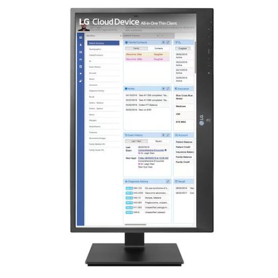 LG 24CR661N-2P Intel® Pentium® N6005 60,5 cm (23.8") 1920 x 1080 pixels All-in-One thin client 8 Go DDR4-SDRAM 16 Go eMMC Windows 10 IoT Enterprise Wi-Fi 6 (802.11ax) Noir
