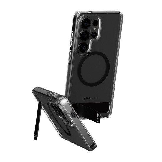 PanzerGlass CARE™ by ® Urban Explorer Case Transparent w. Black Kickstand & Qi Samsung Galaxy S26 Ultra coque de protection pour téléphones portables Housse