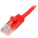 StarTech.com Câble réseau Cat5e UTP sans crochet de 2m - Cordon Ethernet RJ45 anti-accroc - M/M - Rouge