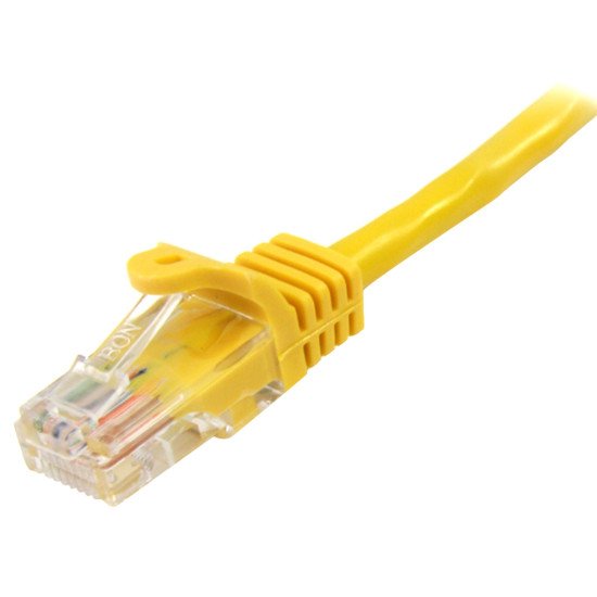 StarTech.com Câble réseau Cat5e UTP sans crochet de 2m - Cordon Ethernet RJ45 anti-accroc - M/M - Jaune