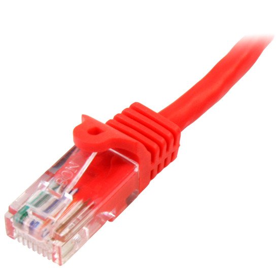 StarTech.com Câble réseau Cat5e UTP sans crochet de 3m - Cordon Ethernet RJ45 anti-accroc - M/M - Rouge