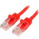 StarTech.com Câble réseau Cat5e UTP sans crochet de 3m - Cordon Ethernet RJ45 anti-accroc - M/M - Rouge