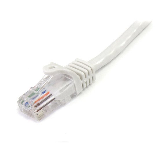 StarTech.com Câble réseau Cat5e UTP sans crochet de 3m - Cordon Ethernet RJ45 anti-accroc - M/M - Blanc