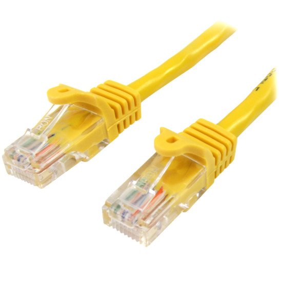 StarTech.com Câble réseau Cat5e UTP sans crochet de 3m - Cordon Ethernet RJ45 anti-accroc - M/M - Jaune