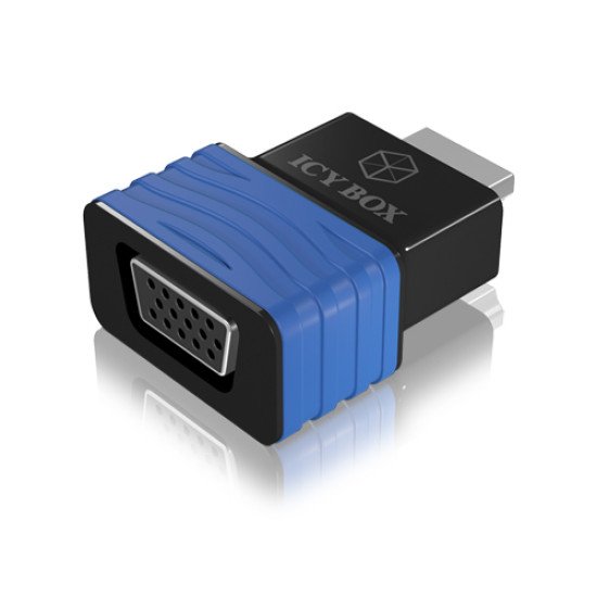 ICY BOX IB-AC516 HDMI VGA Noir, Bleu
