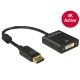 DeLOCK 62599 adaptateur et connecteur de câbles Displayport 1.2 DVI-I 24+5 Noir