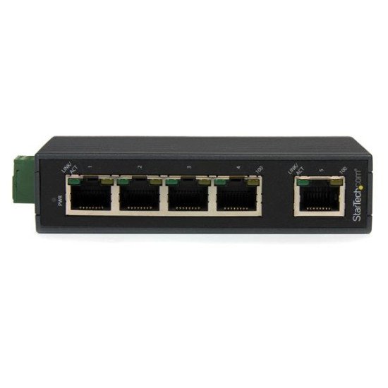 StarTech.com Switch Ethernet industriel non géré à 5 ports - Commutateur réseau 10/100 a montage sur rail DIN