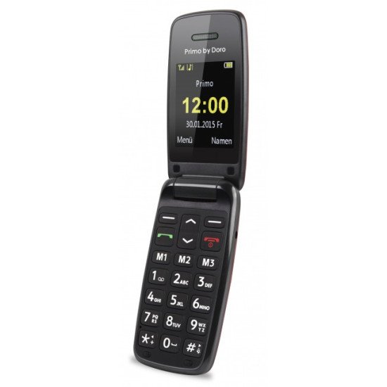 Doro Primo 401 5,08 cm (2") 74 g Noir, Rouge Téléphone d'entrée de gamme