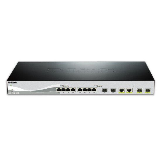 D-Link DXS-1210-12TC/E commutateur réseau Géré L2 10G Ethernet (100/1000/10000) 1U Noir, Argent