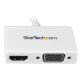 StarTech.com Adaptateur audio / vidéo de voyage - Convertisseur 2-en-1 Mini DisplayPort vers HDMI ou VGA - Blanc