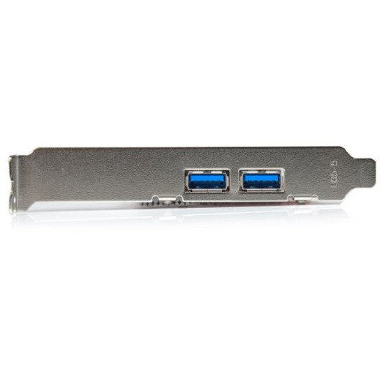 StarTech.com Carte contrôleur PCI Express à 4 ports USB 3.0 - 2 externes 2 internes - Adaptateur PCIe avec alimentation SATA