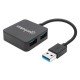 Manhattan Hub USB-A 4 ports, 5 Gbit/s (USB 3.0), Alimenté par USB (aucune alimentation externe requise). Charge rapide : 1 port jusqu'à 0,9 A ; pour la charge sur 4 ports, une alimentation externe est requise (non incluse), équivalent à ST4300MINU3B