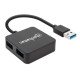 Manhattan Hub USB-A 4 ports, 5 Gbit/s (USB 3.0), Alimenté par USB (aucune alimentation externe requise). Charge rapide : 1 port jusqu'à 0,9 A ; pour la charge sur 4 ports, une alimentation externe est requise (non incluse), équivalent à ST4300MINU3B