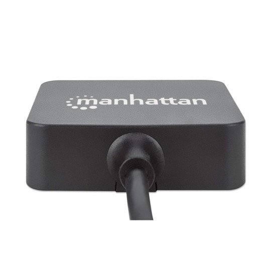 Manhattan Hub USB-A 4 ports, 5 Gbit/s (USB 3.0), Alimenté par USB (aucune alimentation externe requise). Charge rapide : 1 port jusqu'à 0,9 A ; pour la charge sur 4 ports, une alimentation externe est requise (non incluse), équivalent à ST4300MINU3B