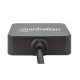Manhattan Hub USB-A 4 ports, 5 Gbit/s (USB 3.0), Alimenté par USB (aucune alimentation externe requise). Charge rapide : 1 port jusqu'à 0,9 A ; pour la charge sur 4 ports, une alimentation externe est requise (non incluse), équivalent à ST4300MINU3B