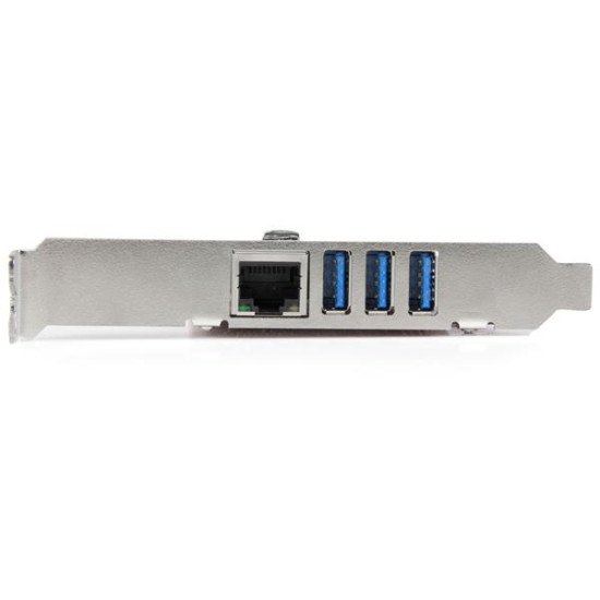 StarTech.com Carte PCI Express à 3 ports USB 3.0 et 1 port Gigabit Ethernet avec UASP