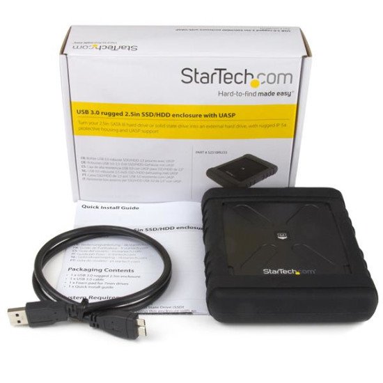 StarTech.com Boîtier USB 3.0 antichoc pour disque dur SATA 6Gb/s de 2,5
